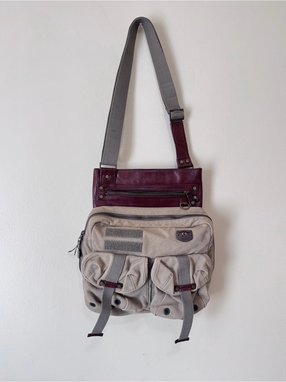 Vintage Diesel Archival Khaki Canvas Shoulder Bag